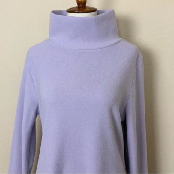 Dudley Stephens Cobble Hill Turtleneck Terry Fleece Sweater Lavender Small - Picture 4 of 5
